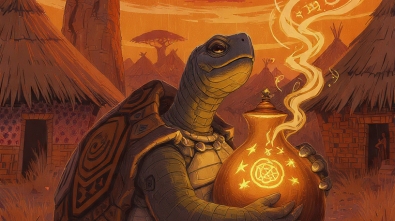 illustration-of-the-african-folktale-the-tortoise-