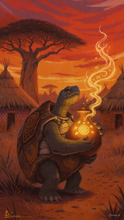illustration-of-the-african-folktale-the-tortoise-
