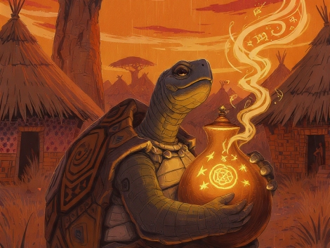 illustration-of-the-african-folktale-the-tortoise-