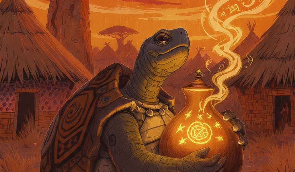 illustration-of-the-african-folktale-the-tortoise-